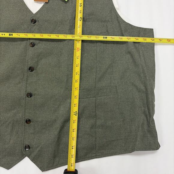 Houston White Vest Mens 5XL Olive & White BRAND NEW - Picture 6 of 6